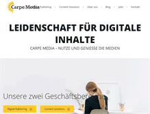 Tablet Screenshot of carpemedia.ch